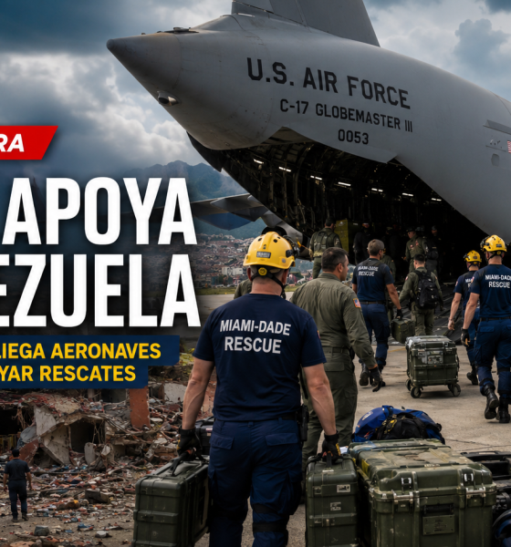 Comando Sur despliega aeronaves por terremotos en Venezuela